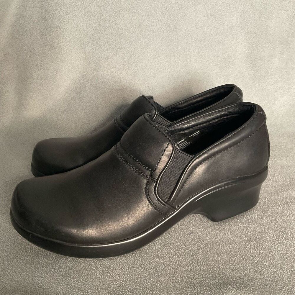 Ariatโ10006805 Sutterโ Clog Size US 10,5B Black Leather Round Toe Slip On Shoes